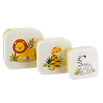 Personalised Safari Lunch Boxes - Set of 3