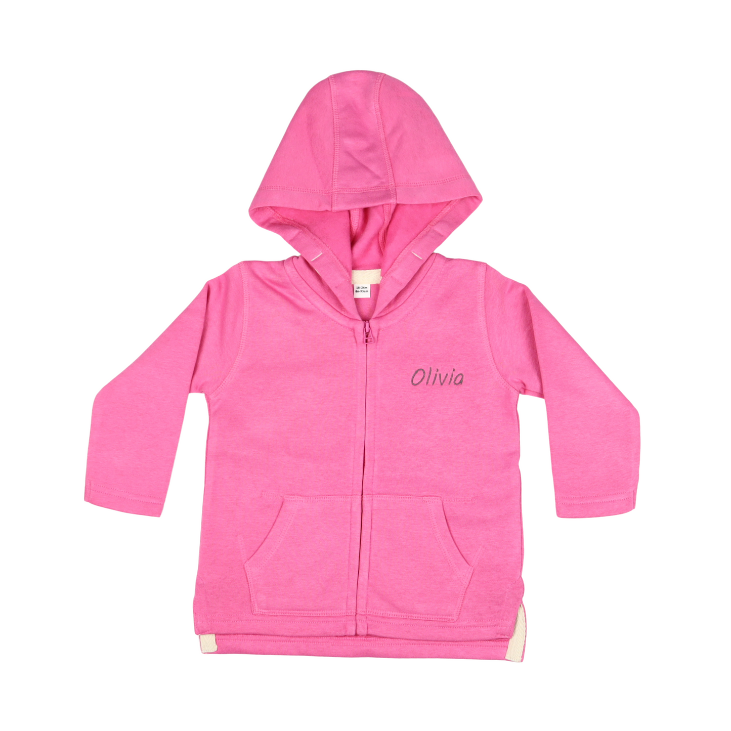 Personalised Baby/Toddler Hoodie - Bubblegum Pink