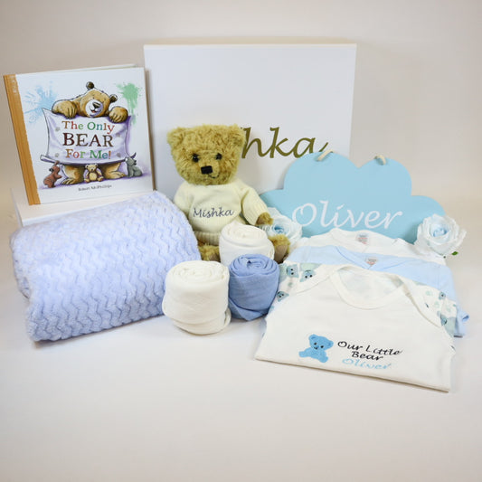 Our Little Bear Luxury Baby Gift Hamper – Blue