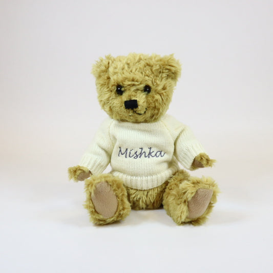 Classic Jointed Teddy Bear with Jumper - Medium