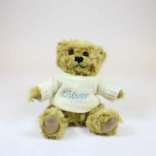 Classic Jointed Teddy Bear with Jumper - Small