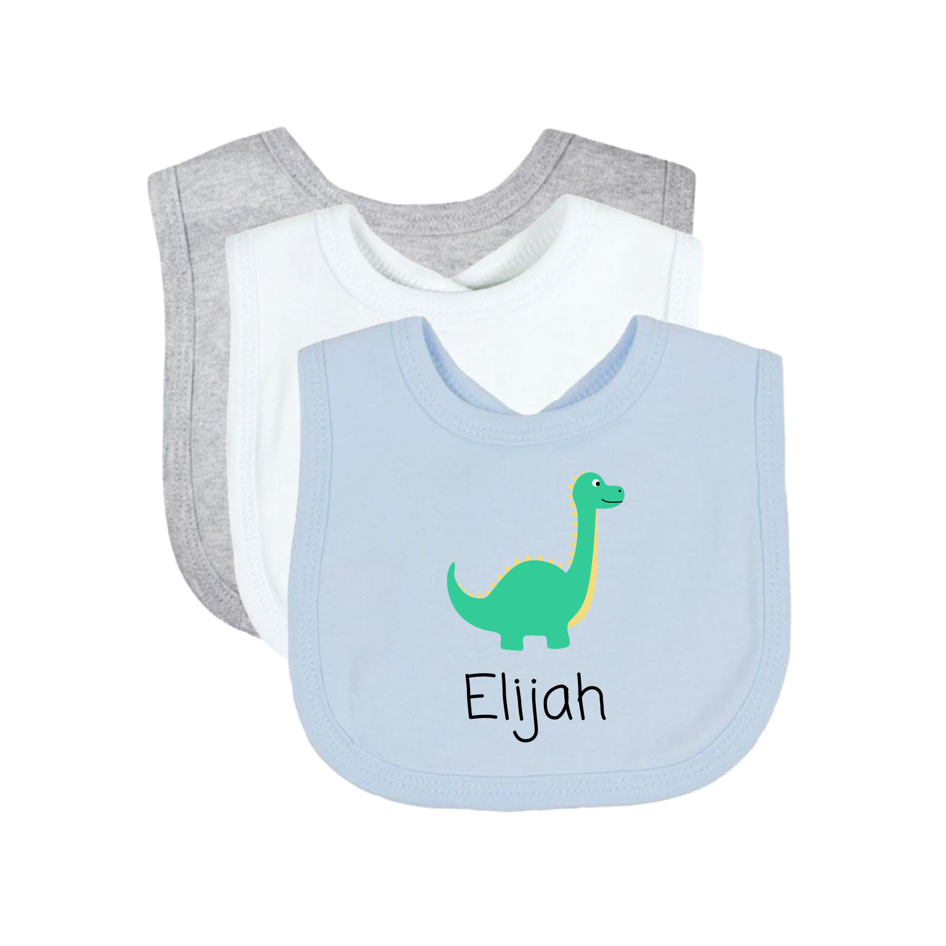 Personalised Baby Bib Gift Set - Dino My Little One