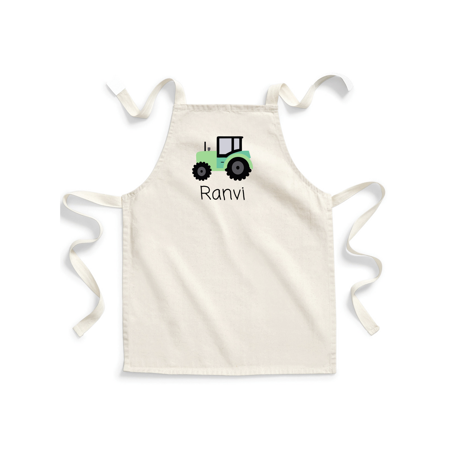 Personalised Kids Fairtrade Cotton Apron - Tractor
