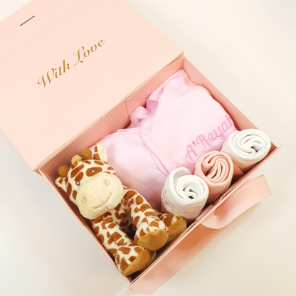 Personalised Baby Keepsake Box Gift Hamper - My Friend & Me – Pink