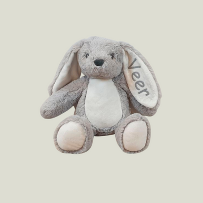 Personalised Grey Bunny Soft Toy