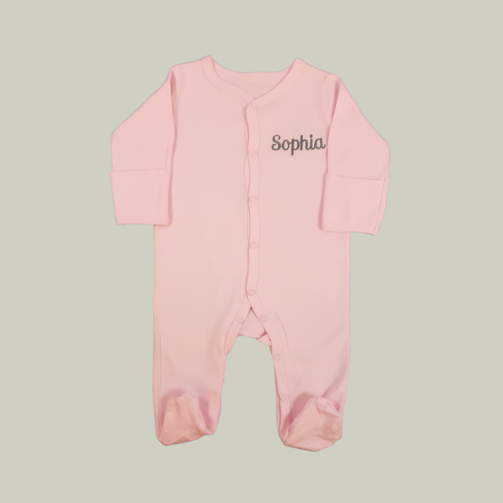 Personalised Pink Baby suit/grow