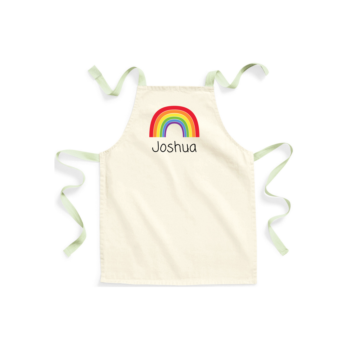 Personalised Kids Fairtrade Cotton Apron - Rainbow