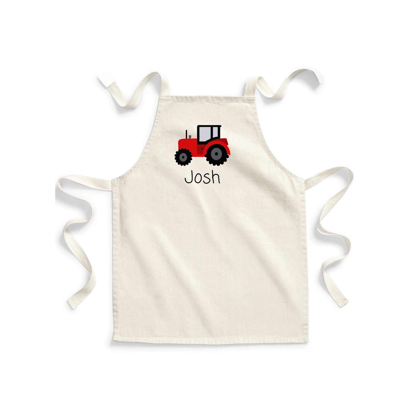 Personalised Kids Fairtrade Cotton Apron - Tractor