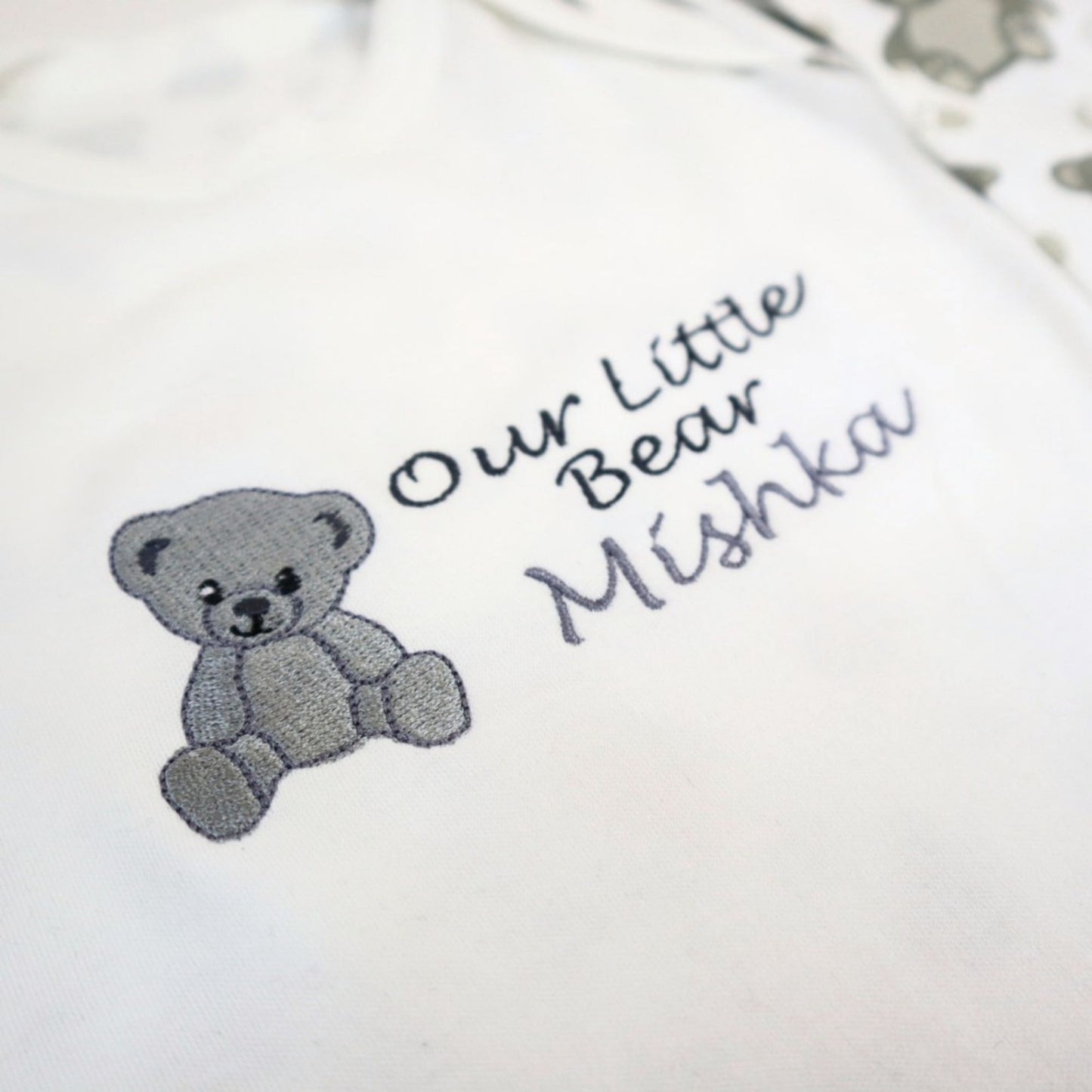 Our Little Bear Medium Baby Gift Hamper – White/Grey