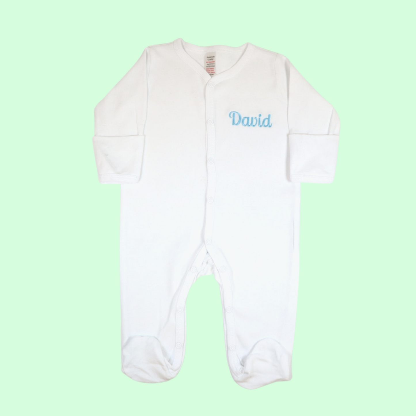 Personalised White Baby suit/grow